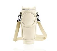 Soporte Para Botella De Agua Con Correa Y Bolsillos Para Vaso Stanley Quencher De 40 Onzas, Portabotellas Con Funda De Pajita,Correa Ajustable Para El Hombro Y Mosquetón,Para Viajes (Beige(Kopfhörer))