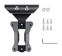 Soporte para botella de agua de bicicleta, extensión de montaje en tija de sillín de aleación, adaptador para bicicleta de carretera de montaña, ciclismo, oro plateado (doble)