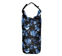 Soporte para botella de agua de varios tamaños, diseño de pájaros azules, color negro, bolsa de transporte para botellas de agua para senderismo, se adapta a botellas de 20/24/32/40 onzas