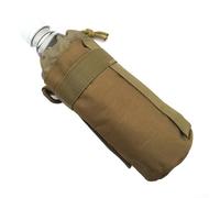 Soporte para botella de agua Molle para bolsa con apertura de cordón, para mochila, cinturón, ciclismo, camping, senderismo (bronceado)