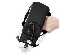 Soporte para botellas de agua con correa de transporte, para todo tipo de clima, con bolsillo lateral, bolso de hombro con soporte para botella de agua, para fitness, senderismo, escuela, camping