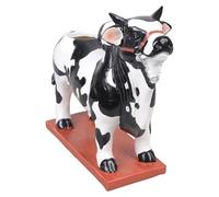 Soporte para botellas de licor con forma de vaca brasileña, vertedor de resina con base de madera estable, decoración esencial para fiestas, dispensador de licor de toros