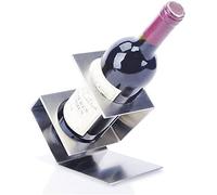 Soporte para botellas de vino de acero inoxidable para encimera, soporte de exhibición independiente para decoración del hogar (tamaño: 19 x 10 x 17 cm)