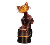 Soporte para botellas de vino de gato, decoración de mesa de metal, escultura para el hogar y la cocina