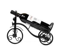 Soporte para botellas de vino de hierro forjado con forma vintage para triciclo para bicicleta, estante para encimera de cocina