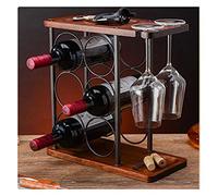 Soporte para botellas de vino de la colección Wine Rack de hierro Arte Europeo Creativo Botellero Clásico Decoración Práctica (Tamaño: A)