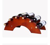 Soporte para botellas de vino de madera para decoración del hogar, gran regalo, diseño único de puente (tamaño 51 x 24 x 20 cm) (color: #1)