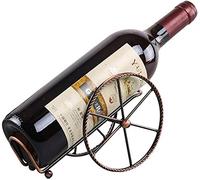 Soporte para botellas de vino de mesa para decoración del hogar, gran regalo, color oro rosa único (tamaño 19 x 10 x 12 cm)