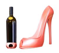 Soporte para botellas de vino - Elegante diseño de zapatos de tacón alto, elegante soporte para botellas de vino de 20 cm de alto, soporte para botellas individuales, accesorios de cesta de regalo