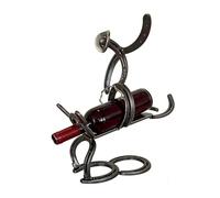 Soporte para botellas de vino estilo europeo y americano, antideslizante de arte de hierro, soporte para botellas pequeño para armario, encimera, mesa, hogar, cocina, comedor