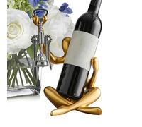 Soporte para botellas de vino, soporte para botellas de vino, resina decorativa sin abrebotellas, escultura de mesa de comedor, botella de vino decorativa independiente para amantes del vino