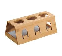 Soporte para botellas KESPER 58650-13 de 32 x 17,5 x 12 cm con bandeja de goteo extensible (bambú)
