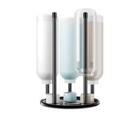 Soporte para botellas SodaStream - Escurreplatos de cerámica premium con bandeja de goteo para 5 SodaStream Crystal | Botellas Emil