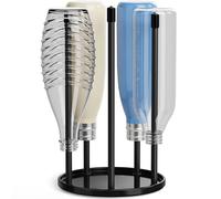 Soporte para botellas SodaStream - Escurreplatos de cerámica premium con bandeja de goteo para 5 SodaStream Crystal | Botellas Emil