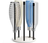 Soporte para Botellas SodaStream - Escurridor Premium de cerámica con Bandeja de Drenaje para 5 Botellas SodaStream Crystal | Emil Blanco
