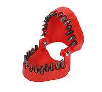 Soporte para Brocas de Destornillador, Soporte para Brocas para Dentaduras Postizas, Modelo de Dientes en Forma para Uso Laboral (Rojo)