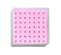 Soporte para brocas de uñas, contenedor de almacenamiento de 49 agujeros para organización profesional, funda de PVC de 8,2 x 6 cm, organizador de herramientas de uñas para exhibición de salón
