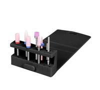 Soporte para brocas de uñas, Estuche de almacenamiento para brocas de uñas, Estante de exhibición de herramientas para uñas pequeñas con 23 agujeros, Portabrocas de manicura de pulido plegable para sa