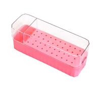 Soporte para brocas de uñas - Estuche para taladro de uñas de 40 agujeros | Recipiente para brocas de uñas para niñas, para el hogar, salón de manicura, estación de trabajo, eliminación de laca de gel