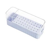Soporte para brocas de uñas, organizador de taladro de 40 agujeros, funda transparente a prueba de polvo, caja de exhibición compacta con tapa segura, ideal para eliminar esmalte de gel, pedicura