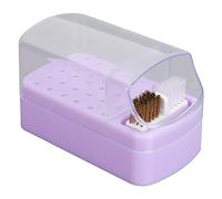 Soporte para Brocas para Amoladora de Uñas, Base Resistente que Ahorra Espacio, Soporte Portátil para Brocas para Uñas a Prueba de Polvo, 30 Agujeros con Cepillo de Limpieza para