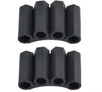 Soporte para brocas para conductor, construcción de ABS con almacenamiento de brocas hexagonales de 4 ranuras, funda compacta y ligera para herramientas para taller y uso en el lugar (2 piezas)