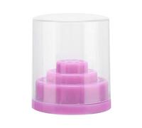 Soporte para brocas para uñas, 48 agujeros, soporte a prueba de polvo, expositor, caja organizadora, contenedor para brocas para uñas para herramientas de manicura(púrpura)