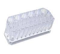 Soporte para brochas de maquillaje, soporte acrílico resistente para una colocación segura de uñas, pinceles de arte, mejora los flujos de trabajo de salón de belleza, eficiencia y almacenamiento de