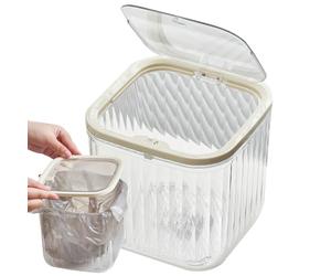 Soporte para brochas de maquillaje - transparente que ahorra espacio, organizador de cosméticos para baño, estudio, dormitorio, cocina, cepillos, bastoncillos de algodón, papel de desecho, acceso