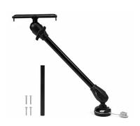 Soporte para buscador de peces de aluminio de 3,8 cm con 2 brazos de | Aluminio de grado marino, giro de 360°, con cubierta de base. Compatible con Garmin, Lowrance, Humminbird. Se adapta a barcos