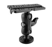 Soporte para buscador de peces, nailon, base de montaje, diseño ajustable con varios orificios, antideslizante, soporte estable, versátil soporte de electrónica marina, soporte de buscador de peces