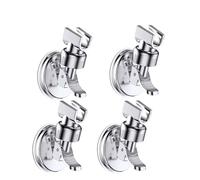Soporte para cabezal de ducha 1-4 piezas de soporte ducha ajustable con ventosa fuerte al vacío, cabezal mano, montaje en pared, base baño giratoria(Silver 4pcs)