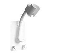 Soporte para cabezal de ducha, Angle Adjustable Stick On Shower Head Holder For Home Hotel Multicolor(White)