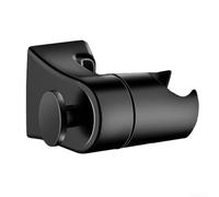 Soporte para cabezal de ducha de acero inoxidable 304 con rotación de 360 grados y componentes de montaje para instalación de daños (negro)