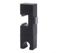 Soporte para cabezal de ducha fuerte sin taladrar para barra de 30 x 18 mm, soporte de plástico ABS giratorio ajustable con funda de fácil instalación, diseño moderno para accesorio de baño (negro)