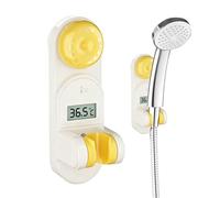 Soporte para cabezal de ducha, indicador de temperatura, fijación de succión ajustable, soporte montado en la pared, para baño, hogar, inodoro, apartamento, comercial, hotel, niños y adultos