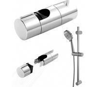 Soporte para cabezal de ducha para riel deslizante, ajustable de 18 a 25 mm, soporte para ducha de mano sin taladro, giratorio 360 grados, d