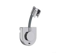 Soporte para cabezal de ducha sin taladro con tecnología de pegamento de partículas gruesas para una adherencia duradera a la pared (plata 1)