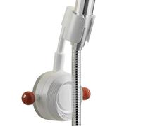 Soporte para cabezal de ducha, soporte ajustable para montaje en pared, instalación de perforación, soporte de rociador de ducha impermeable, agarre fuerte para baño, 4.13 x 1.18 x 6.02 pulgadas