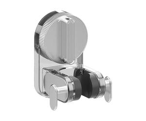 Soporte para cabezal de ducha, soporte de succión, soporte de ángulo ajustable, instalación móvil con un solo clic, baño general, camping al aire libre, 3,03 x 3,15 x 4,13 pulgadas, oro rosa, plata, 1