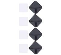 Soporte para Cable de alimentación, Soporte para Cable de Enchufe montado en la Pared, 4 Piezas, Soporte para Enchufe sin perforación, aleación de Aluminio Negro para baño,