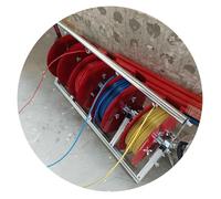 Soporte Para Cable De Un Solo Eje, Industrial Comercial Soporte Para Carrete De Cable, Portátil Dispensador De Acero Inoxidable Para Almacenamiento Minorista En La Industria Eléctrica(34.5x28x34cm)