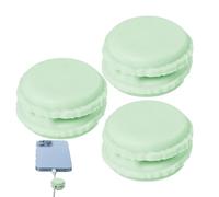 Soporte para cable telefónico, pinzas adhesivas de silicona en forma de macaron, bonito organizador de cables, organizador de cables duradero, clip de cable multifuncional para coche, dormitorio