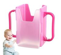 Soporte para caja de leche - Soporte para bolsa de jugo con bolsa de jugo con pajita | Bolsas de jugo antiapretones: taza de leche plegable telescópica con asa, portavasos de leche portátil a prueba d
