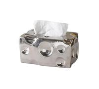 Soporte para caja de pañuelos, Caja de pañuelos, Caja de pañuelos for el hogar, caja de papel multifuncional de cerámica for queso, dispensador con almohadilla antideslizante, caja de pañuelos decorat