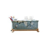 Soporte para caja de pañuelos Caja de pañuelos cerámica china, cubierta rectangular porcelana, soporte papel for servilletas, funda Facial decorativa Decoración de habitaciones
