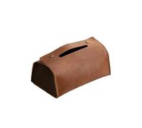 Soporte para caja de pañuelos Caja de pañuelos cubierta cuero Vintage hogar sala estar coche servilleta dispensador Facial en Decoración del hogar(Bruin)