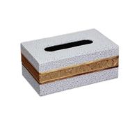 Soporte para caja de pañuelos, Caja de pañuelos, Dispensador de servilletas con estilo de cuero sintético, rectangular, for mesa de baño de hotel, mesita de noche, caja de pañuelos for el hogar(White