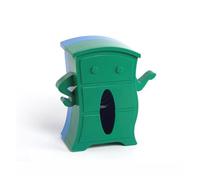 Soporte para caja de pañuelos Caja de pañuelos escritorio Little Man multifuncional for el hogar con soporte resorte elevación Decoración de habitaciones(Green-blue)