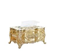 Soporte para caja de pañuelos, Caja de pañuelos, Funda de lujo for caja de pañuelos, rectangular, for papel higiénico, for decoración de coche, dormitorio, oficina, cocina(Golden)